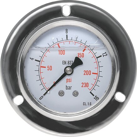 Exemplarische Darstellung: Glycerin-Einbaumanometer, Frontring